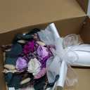 Bonsion Preserved Flowers for Delivery, Purple Rose Bouquet Gift for Women and Mom, Long Lasting Floral Arrangement for Birthday & Anniversary