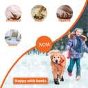 DcOaGt Dog Shoes for Small Medium Large Puppy, Waterproof Anti-Slip Dog Boots & Paw Protectors for Winter Snow Hot Pavement, Breathable Dog Booties for Hiking Walking Outdoor, Black 4PCS, Size 4