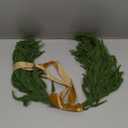 2.6ft Christmas Mirror Garland Artificial Norfolk Pine Swag for Mirror with Velvet Bow Faux Greenery Garlands Christmas Wreath for Xmas Home Door Mailbox Indoor Fireplace Decor(Light Brown)