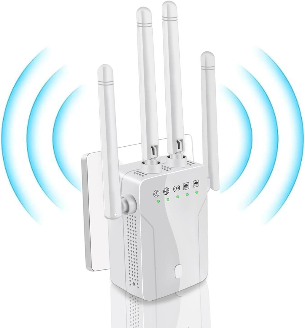 WiFi Extender Signal Booster for Home: Internet Repeater Long Range Covers Up to 45+ Devices