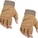 Half Finger Glove Fingerless Finger Back Protective Breathable for Driving, Cycling, Fingerless Climbings Mountaineering Motorbike Grip, M