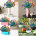 Artificial Flowers for Outdoors,20 Bundles UV Resistant Faux Fake Outdoor Flowers No Fade Plants Plastic Shrubs for Home Indoor Outside Decor(Mix Color)