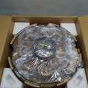Orison 22" Caged Low Profile Ceiling Fan With Light, Remote, and App Control - Flush Mount, 7 Blades, 6 Speeds, 4 Bulbs