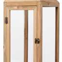 Bdor 22.5 Inch Outdoor Wooden Candle Lantern for Porch, Lantern Only