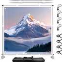 Qoolfoto 8x8FT Banner Stand, Heavy Duty Step and Repeat Stand, Silver