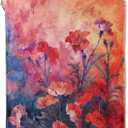Vibrant Carnations Painting Blanket, Floral Art Flannel Throw Blankets,Soft Warm Lightweight Cozy Plush Throws for Bedroom Sofa Office Home Decor Gifts for Women Girls 60"x50"