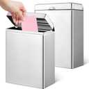 Tioncy Sanitary Napkin Receptacle, Tampon Disposal Bin Wall Mounted Tampon Holder Stainless Steel Sanitary Napkin Disposal Bins for Home Office Public Restrooms Bathroom(Natural Color, 2 Pcs)