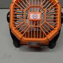 Portable Battery Operated Fan with LED Lantern, 20000mAh Outdoor Small Rechargeable Quiet Camping Fan, Personal Desk Fan Cooling Table Fan with Hanging Hook for Picnic Barbecue Fishing Travel (Orange)