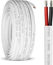 8 Gauge Marine Wire 8 AWG 20ft Duplex Marine Grade Wire Tinned Copper Heavy Duty Sheathed Cable for Boat/Automotive/RV/Camper/Trailer