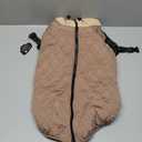 Queenmore Dog Jackets for Large Dogs, Dog Coat with Harness Built-in, Thick Fleece Lining Waterproof Jacket for Large Breeds, Back Zipper Pet Winter Jacket for Retriever, Labrador, Brown XL