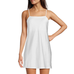 Women's Lingerie Satin Nightgown Slip (White)