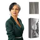 Sensationnel Platinum Glow 13X6 Wig - Marceline Lacefrontal Glueless human hair blend Preplucked Hairline (SILVERSTORM)