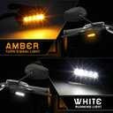 Led Motorcycle Turn Signals Switchback Mini Blinkers Handlebar Marker Light Compatible with Harley Sportster 1200 Iron 883