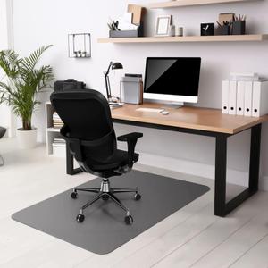 Kuyal Chair mat for Hardwood Floor 36 x 48 inches Rectangle Floor Mats Wood/Tile Protection Mat for Office & Home, Gray