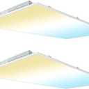 kadision 2x4 LED Flat Panel Light 5000K/4000K/3500K, 60W 50W 40W 30W 25W Adjustable, 6600LM 0-10V Dimmable Drop Ceiling Lights, 100-277V ETL-Listed, 2-Pack