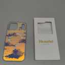 Cute Case for iPhone 17 Pro Max Case for Women Girls [ Compatible with Magsafe ] Aesthetic Cloud Pattern Design, Girly Glitter Sparkly Bling Protective Phone Cover, Iridescent Sun Set Sky (13 Twilight Sky)