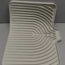 Dish Drying Matt for Kitchen Counter,18"12"Silicone Dry Rack Mat with Built in Drain, Kitchen Dry Mats for Dishes Drying Pad for Counter (White)