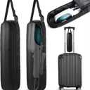 2 Pcs Portable Steamer Bags for Travel Steam Iron, Black Travel Carrying Bag for Handheld Iron, Handheld Steamer Case Organizer with Hanging Buckle Strap, Fits Travels Bag Only