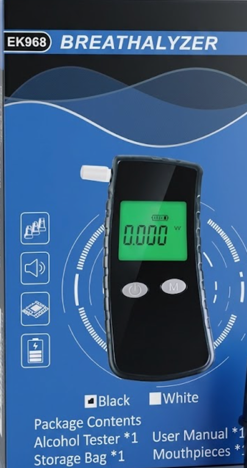Breathalyzer, Breathalyzers for Alcohol with LCD Digital Display, Portable Alcohol Breathalyzer Tester for Home Use