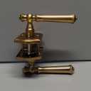 Asidrama 1 Pack Champagne Bronze Privacy Door Handle, Bronze Door Lever with Door Knob Indoor for Bedroom or Bathroom, Heavy Duty Door Handle Interior with Lock  for Left Right Sided Door ZR19-262