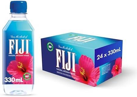 FIJI Natural Artesian Bottled Water 330mL / 11.15 Fl Ounce (Pack of 24) - 100% Natural Electrolytes - NEW, Best Before: 30 Jun 2027