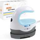 HTVRONT Heat Press Mini Heat Press Machine, Small Heat Press Portable Iron Press Machine for T Shirts, Hats, Heating Transfer Projects (Bubble Blue)