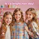 kidzkube Kids Hair Gem Stamper Kit, Bling Hair Jewels for Girls Toys, Hair Styling Tool with Reusable Shining Diamonds, Birthday Gifts Toys for Girls Ages 3 4 5 6 8-12, Bedazzling Kit Gifts for Kids