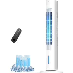35 INCH Evaporative Air Cooler, 3-IN-1 Quiet Portable Air Conditioners Windowless with 3 Speed, 50W Energy Saving Oscillating Cooling Fan, 7H Smart Timer, Remote, AC Unit for Bedroom Office