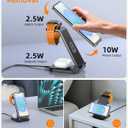 Wireless Charger for Samsung, 3 in 1 Wireless Charging Station for Samsung Galaxy Watch 8 7 6 5 4 3 Pro Classic Galaxy Buds 3/2 Pro,Charger for Samsung Galaxy S25 Ultra/S25/S24/S23/S22/S21/Note20