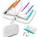 A7-L Water-Proof Pill Pouch Set Large Pill Organizer, BPA Free, A7-L Pill Loose-Leaf Storage with Color-Coded Medicine Pouches, Reusable Travel Medicine Organizer Zippered Pill Organizers Weekly (White)