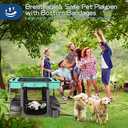 44x34x24 Inches Dog Playpen,Pet Playpen,Foldable Puppy Cat Playpen,Portable Exercise Kennel Tent Crate,Water-Resistant Breathable Shade Cover,Indoor Outdoor Travel Camping Use for Small Animals(L) (Green)