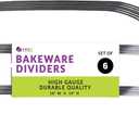 Pull-Out Divider Rack for Sliding Kitchen Drawers - Set of 6 Dividers to Secure Bakeware, Cutting Boards, Trays and Cookie Sheets, Heavy-Duty Chrome Organizer for Cabinets, Pantry & More.