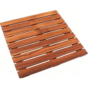 Teak Shower Mat, Non-Slip Bath Mat, Luxury Spa Mat, Wooden Mat for Bathtub, 20 x 20 in