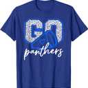 Go Cheer Panthers School Sports Name Spirit Back to School T-Shirt  Large