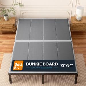 Bunkie Board California King 10mm (72" x 84") Grey Under Mattress Support, Anti-Sag & Noise-Free, Breathable Low Profile Bed Board for Metal Frame, Slatted Beds& Platform