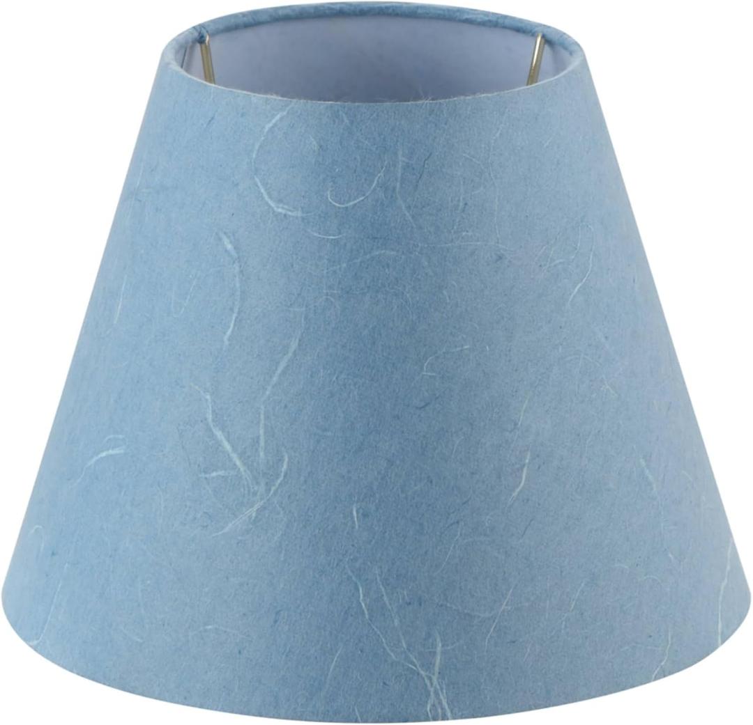 Aspen Creative 58912, Empire Uno Lamp Shade in Denim Blue, 5" Top x 9" Bottom x 7" Slant Height, Slip UNO 33mm