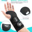 HiRui Wrist Brace for Carpal Tunnel Arthritis, Wrist Support with Splints Compression Hand Support for Tendonitis Sprain, Fits Day&Night Sleep Support, Adjustable (Small, Right Hand (Pack of 1))