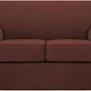 Turquoize 3 Piece Sofa Covers For 2 Cushion Couch Sofa Slipcover Soft Couch Cover For Dogs-Washable Sofa Furniture Cover With 2 Individual Cushion Covers, Thick Jacquard Fabric (Loveseat, Burnt Brick)