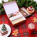 Christmas Cutlery Set of 6 Pieces - 3 Gold Spoons & 3 Forks, Stainless Steel Dessert Utensils with Gift Box for Holiday Party