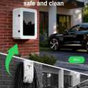 EV Charger Outdoor Enclosure, Charger Station Box for Tesla Wall Charger, Cable Cord Holder Lock Box, Heavy Duty Outdoor Charging Case, White
