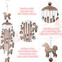 Poodle Wind Chime for Outside, Poodle Gifts for Women Men, Metal Dog Wind Chime Yard Art, Birthday Gift, Soothing Home Garden Patio Outdoor Indoor Decor for Dog Lover