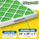 Maycold 24x30x1 MERV 13 Furnace Air Filter (2-Pack), High-Performance HVAC AC Filters for Home Use, Actual Size: 23.7" x 29.7" x 0.75", Individually Wrapped in Plastic