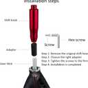 Automatic Shift Knob with Push Button Shifter Gear Stick Shifting Lever Aluminum Alloy Transmissions Fit Most Cars Truck SUV Vehicles (Red)