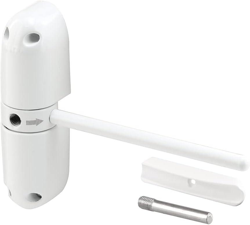 Prime-Line KC10HD Safety Spring Door Closer Easy to Install to Convert Hinged Doors to Self-Closing Diecast Construction, 4-1/4 In. White, Non-Handed (Single Pack)