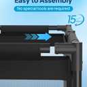 SHAPON Pool Storage Bin XXL-Large, Nylon Mesh Pool Float Storage Organizer for Noodles, Goggles, Floats & Balls, Outdoor Pool Toy Storage with Rolling Cart for Swimming Equipments, Black