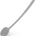 Silicone Back Scrubber for Shower, 17in Lengthen Long Handle Body Brush, Double Sided Shower Brush for Shower Exfoliating and Massage Can Produce Rich Foam, Long Handle Back Scrubber for Men (Gray)