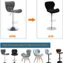 Bar Stool Cover, 4 Pack Counter Height Stretch Fit Velvet Slipcovers for Swivel Barstools Chairs, Kitchen Cafe Decor, Black