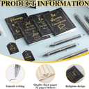 Qeeenar 200 Pcs Christian Gifts Bulk Sets Bible Verse Religious Ballpoint Pen and Notebook Gift Set with Thanks Tags Organza Bag Gift Bulk for Women Church Christian Party Favors(Black,Fresh)