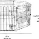 Amazon Basics Foldable Octagonal Metal Exercise Pen for Dogs, Indoor/Outdoor, Single Door, 8 Panels, 24" Height, Extra Small, Easy to Assemble, Black