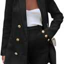 Cicy Bell Womens 2 Piece Tweed Blazer Shorts Sets Long Sleeve Double Breasted Suit Jackets Business Outfit Size XXL